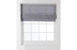 Collection Woven Textured Lined Roman Blind - 4ft - Grey.
